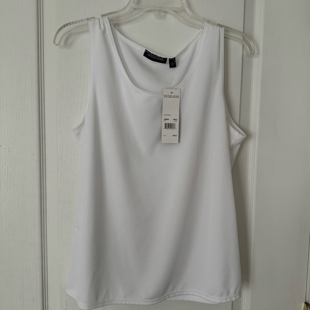 Notations White woven tank top large - Picture 3 of 3